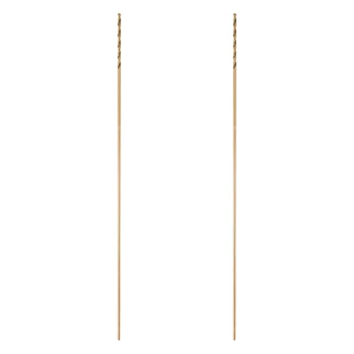 1/16 x 12 Inch Extra Long Drill Bits (2 Pack), Aircraft Drill Bit Black and Gold M2 HSS for Wood, Plastic