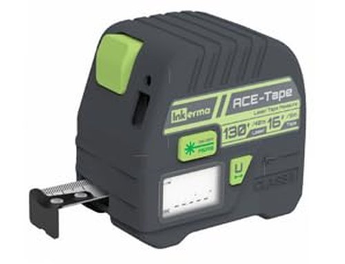 2-in-1 Laser Tape Measure, Inkerma 130Ft/40m Laser Measurement Tool & 16Ft/5m Measuring Tape, Digital Laser Tape Measure with M/in/Ft/Ft+in Units, LCD Display, Self-Locking Tape, Belt Clip