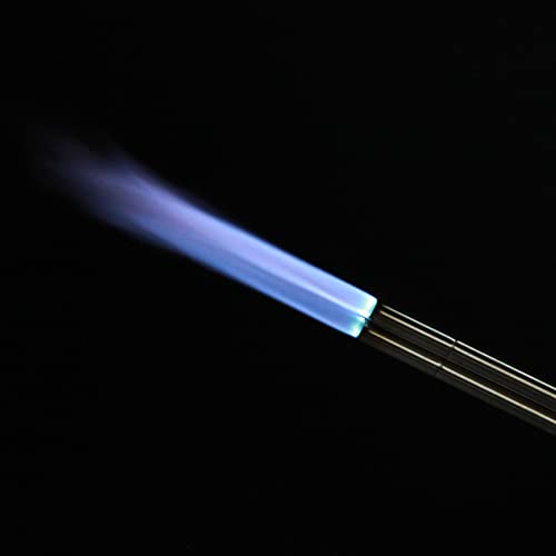 BLUEFIRE Double Flame Jet Turbo Torch Head High Output 17060 BTU Full Metal Heavy Duty Manual Ignition Gas Welding Dual Tubes Blowtorch Nozzle Fuel by MAPP MAP Propane Brazing Soldering Flamethrower