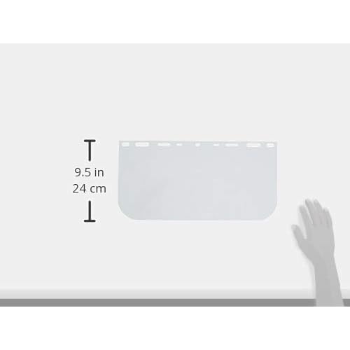 Replacement Face Shield, 8"x 15.5"x .040, Clear Polycarb, Model 15151