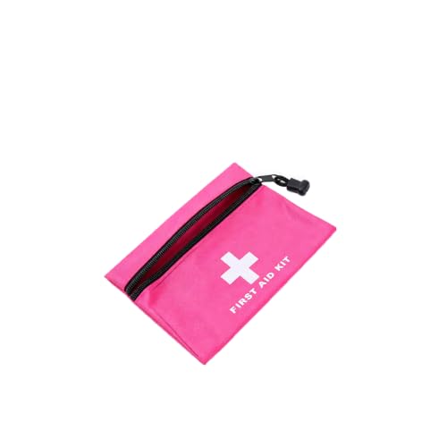 Pink Small Emergency First Aid Bag 16x11cm Travel Rescue Pouch - First Responder Storage