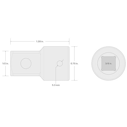 TEKTON 3/8 Inch Drive (F) x 1/2 Inch (M) Impact Adapter | SIA14102