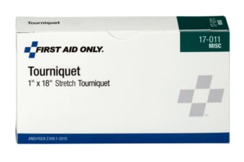 First Aid Only Rubber Tourniquet - Emergency Bleeding Control, 1 Box