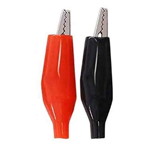 Alligator Clips Black Red Soft Insulated Boots Covered Test Lead Clamp 20 Pcs1.7''/44mm
