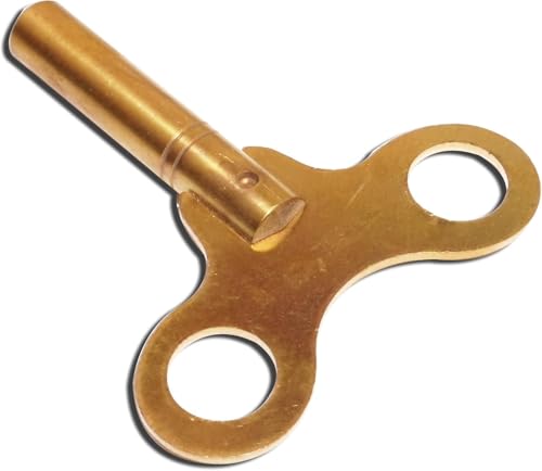 TAURISH Brass Clock Winding Key No. 7-4mm I.D. - Replacement Winder Tool