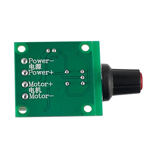 BOJACK Low Voltage DC Motor Speed Controller PWM 1.8V-15V 2A 30W Adjustable Switch Pack of 2