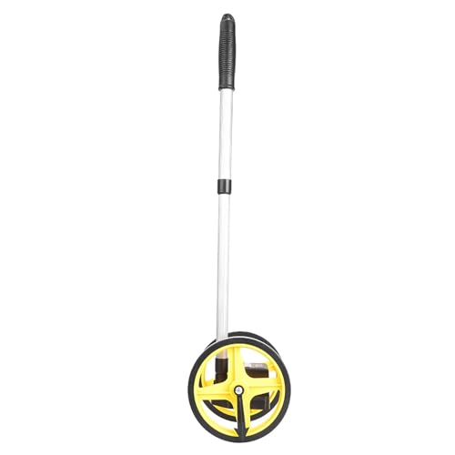 Hilitand Two-Wheel Measuring Wheel, Aluminum Shaft, ABS Casing, 9999m Range, Telescopic Handle