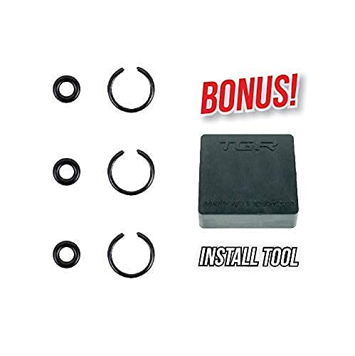 TOOLGUY REPUBLIC 3/8" Impact Retaining Ring Clip with O-Ring fits Milwaukee Type Wrenches (3 Sets with Install Tool)