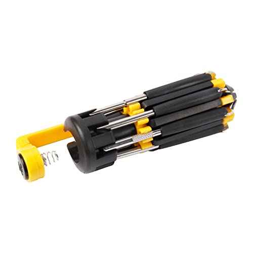 8 in 1 Screwdriver with Flashlight, Multi Functional 8 in 1 Screwdrivers Tool Set with Worklight for Household, Auto