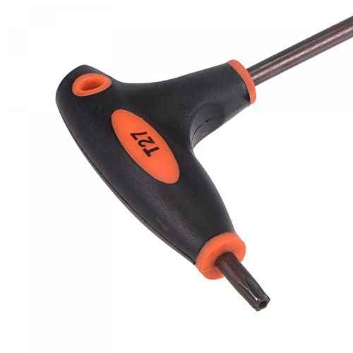 uxcell T27 Anti Tamper Proof Torx Key T-Handle Dual End Wrench, S2 Steel