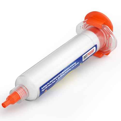 Electrical Soldering Flux Paste (10cc Syringe) with Desoldering wick Braid (3M/10ft 2.5mm) for Electronics Soldering Repairs Remover Kit