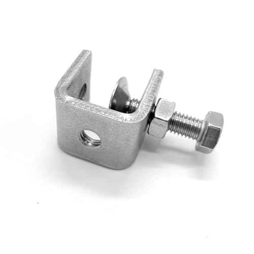 304 Stainless Steel C-Clamp with 0.79 Inch Wide Jaw Opening Heavy Duty Metal U Clamps for Woodworking Welding Building Household and Construction(4PCs)