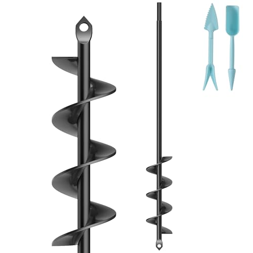 HOOPLE Garden Auger Drill Bit for Planting. Drill Bit Plant Flower Bulb Hole Drill Bulb Planter for 3/8" Hex Drive Drill. (1.6" x16.5)