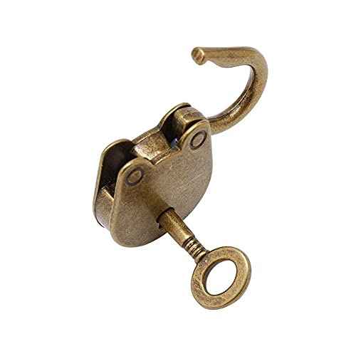 3Pcs Mini Bronze Antique Padlock Small Metal Padlock Archaize Style Lock Mini Lock with Key