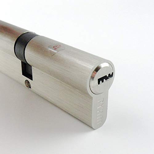 Cylinder Lock,Thumb Turn Door Barrel Lock,Thumb Turn Euro Cylinder Lock,Lock Cylinder Double Open Lock Door Window Security 55 60 70 80 90mm Cylinder Living Room Lock Handle Customized Brass Key Coppe