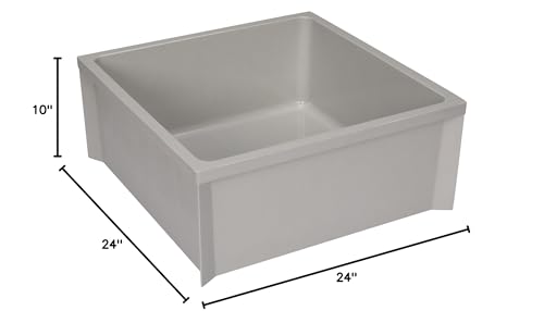 Zurn Z1996-24 24x24 Inch Mop Basin with PVC Drain and Stainless Steel Strainer