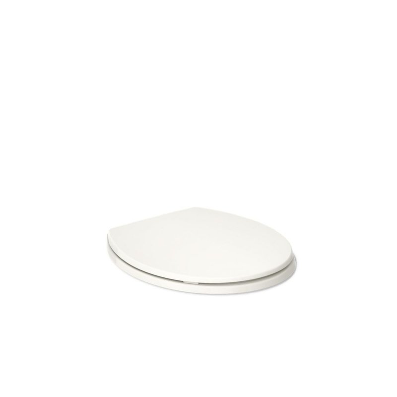 KOHLER 20111-96 Brevia, Slow Close Toilet Seat, Round Toilet Seat, Grip-Tight Bumpers Quick-Attach Hardware, Biscuit (Pack of 2)