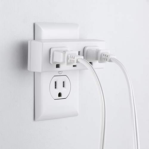 Philips White 2-Pack 3 Outlet Wall Power Extender Surge Protector