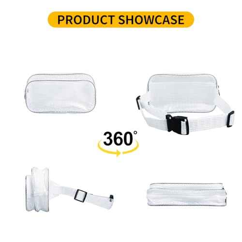 10.6 Inch Fanny Pack Tool Bag -Transparent & Anti-static Cleanroom Waist Pack Belt Bag for Work and Travel