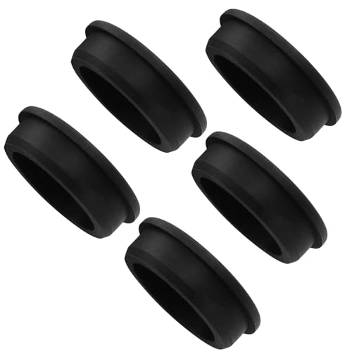 5 Pack 51mm Silicone Rubber Plugs for 2 Inch Round Holes Black - Waterproof Seal Caps