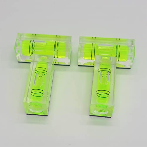 GEONASSUR 40mm Magnetic Mini Bubble Levels, 4 Pack (Small) - Robust Iron-Magnet Front