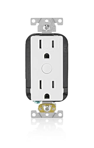 Leviton Decora Smart Wi-Fi Outlet 15A, 2nd Gen, White, Outlet Control