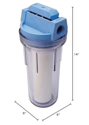 Culligan HF-360A Standard Duty 3/4" Inlet/Outlet Whole House Filtration System, Clear