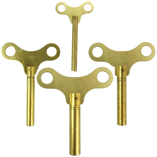 Extra Long Brass Clock Winding Key - Key No. 8-4.25mm I.D. - Universal Fit