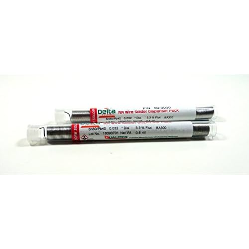 2/Pk Qualitek Delta Solder Pack Dispenser Tube RA300, 60/40.032, 0.60 OZ; 50-3000