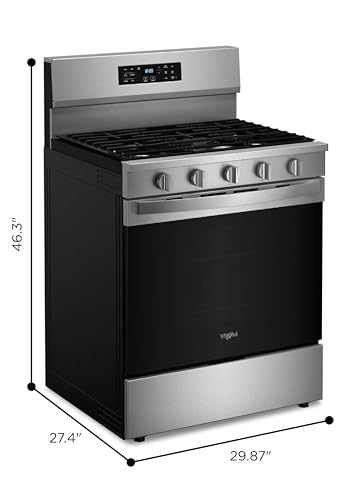 Whirlpool 30-Inch Gas Range with Air Fry, Self-Clean Oven & Storage Drawer