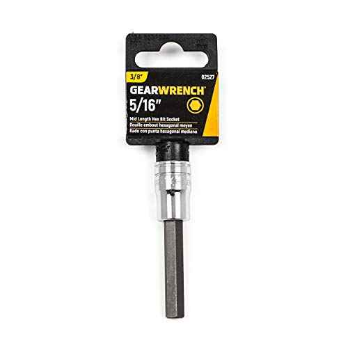 GEARWRENCH 3/8" Drive Mid-Length Hex Bit SAE Socket 5/16" - 82527