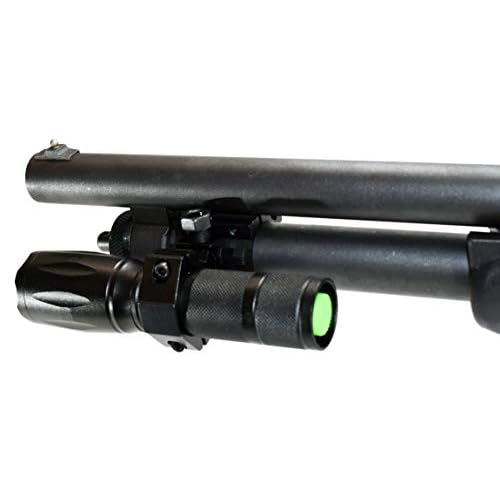 Trinity 1000 Lumen led Flashlight for mossberg 500 Pump Home Defense Tactical Hunting Optics Aluminum Black Picatinny Weaver Mounted Adapter Single Rail Mount.