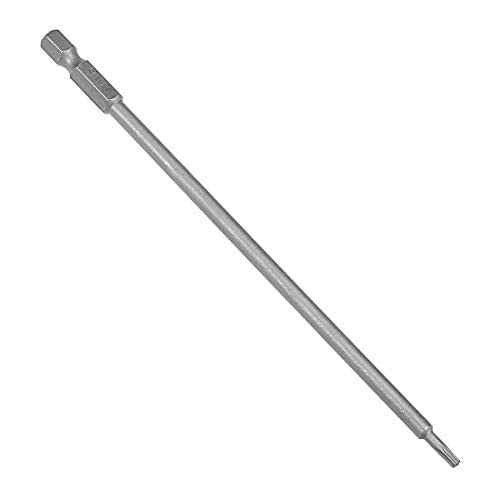 uxcell 5 Pcs T10 Magnetic Torx Screwdriver Bits, 1/4 Inch Hex Shank 5.9-inch Length S2 Security Tamper Proof Screw Driver Kit Tools