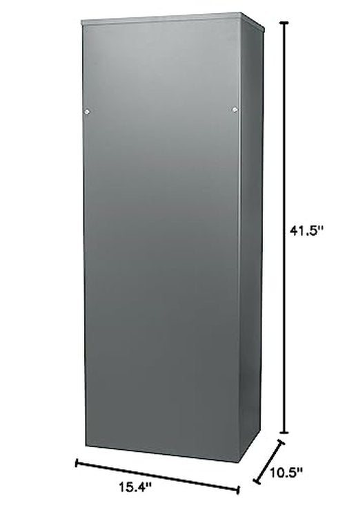 Winbest Large Steel Freestanding Floor Parcel Lockable Drop Slot Mail Box, Grey