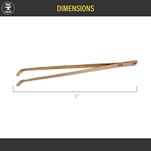 9" Copper Pickling Curved Tip Tongs Jewelry Making Tweezers Tools