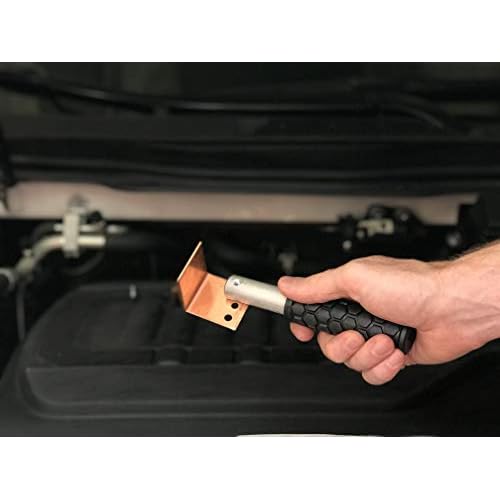Copper Welding Spoon Welders Helper Welding Tool 3 Plate Set, Flat/Curved/Angle Copper Paddle Backer