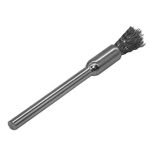 20 pcs Steel Cleaning End Brushes Pen 1/5¡È(5mm) x 1/8¡È(3mm) Wire Brush Rust Paint Removal Bits Polishing Rotary Tools