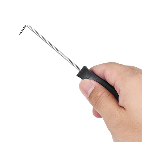 PATIKIL O-Ring 90 Degree Picks 142mm, 2 Pcs Oil Seal Gasket Precision Screwdriver Puller Remover Removal Tool, Black