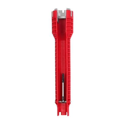 8-in-1 Faucet and Sink Installer, Anti-Slip Multifunctional Pipe Wrench Plumbing Tool for Sink/Bathroom/Kitchen Plumbing Tubing (Red)