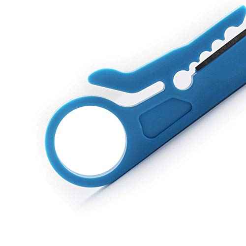 Maxmoral 3-Pack Mini Wire Stripper Portable Crimping Tool UTP STP Network Cable Cutter Impact Punch Down Tool for Keystone Jack RJ45 Ethernet Module Blue