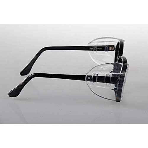 Hub¡¯s Gadget 12 Pairs Safety Eye Glasses Side Shields, Slip On Clear Side Shield for Safety Glasses- Fits Small to Medium Eyeglasses