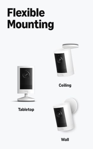 Ring Outdoor Security Camera 2K Battery White - 1 Pack, Night Vision, 6x Zoom