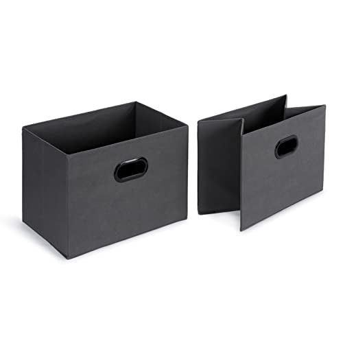 Freestanding Closet Organizer with Fabric Bins & Shelves, Grey, 32.7" x 12.2" x 31"