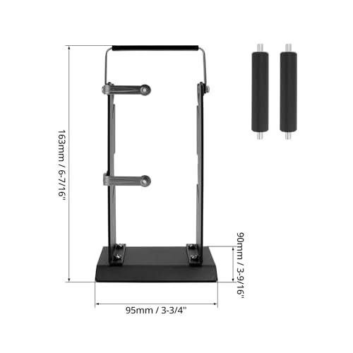 QWORK 2 Pack Dual Solder Dispenser Reel Solder Reel Stand, Adjustable Roll Holder Reel Dispenser, Spool Feeder Welding Tool