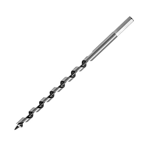 3/8" Diameter Auger Drill Bit 9" Ship Auger Long Drill Bit 3/8" Hex Shank Long Drill Bits for Wood Hole Cutter in Hardwood, Softwood, and Composite Materials