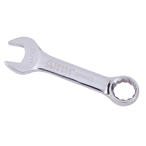 SUNEX TOOLS 993022 11/16" Fully Polished Stubby Combination Wrench