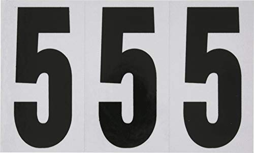 Hillman Reflective Adhesive Mailbox Numbers Pack - 3 Inch, Black & White, Weatherproof, Mailbox Variation