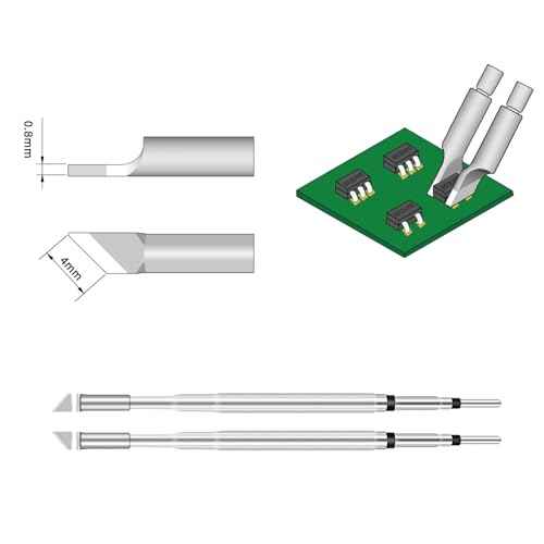 SEQURE HT140 4.0KS Hot Tweezers Desoldering Tips Blade Cartridge Compatible with JBC C210 & C120 HT140 Hot Tweezers