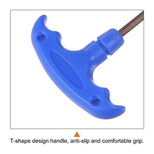 HARFINGTON 2pcs H4 T-Handle Hex Key Wrench 4mm S2 Steel T-Key Inner Hexagon Spanner Repair Tool