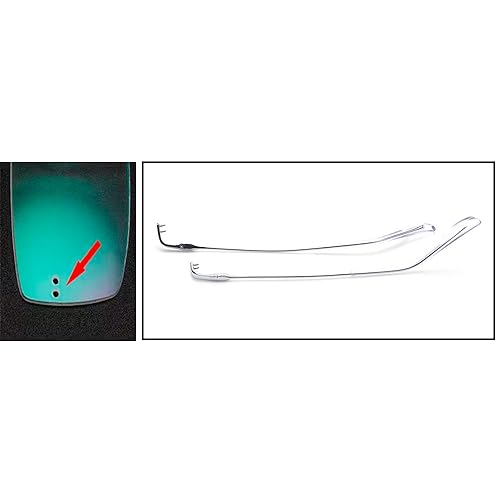 QYAJS 1 Pair Metal Frame Arms Rimless Glasses Legs Glasses Replacement Temple Eyewear Frame Temple (Silver)